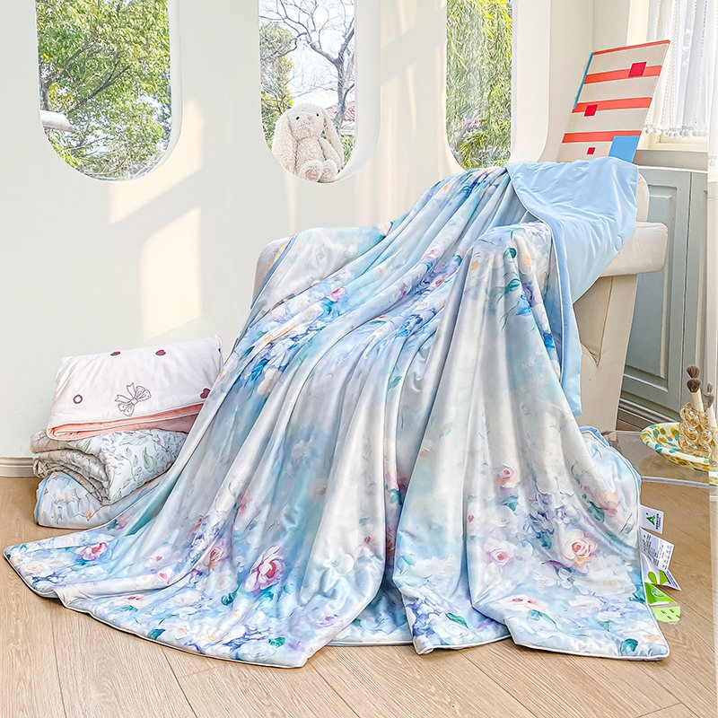 Kids Cartoon Printed Cooling Bedding Set for Summer Using