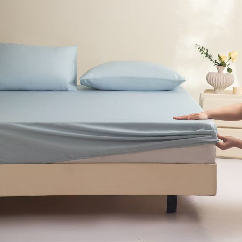 a-Class Lyocell Tencel Solid Color Cooling Brathable Bed Sheets and Pillowcase Home Textile