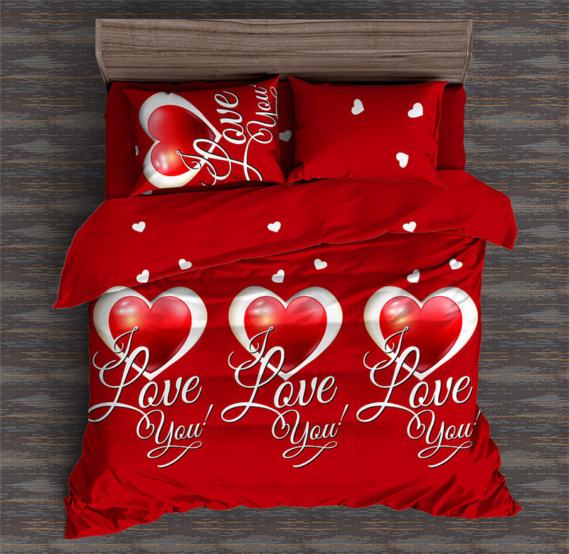 Wishing Heart Luxury Bed Set Twin Full Queen King Size Bedding Set for Adult Kids