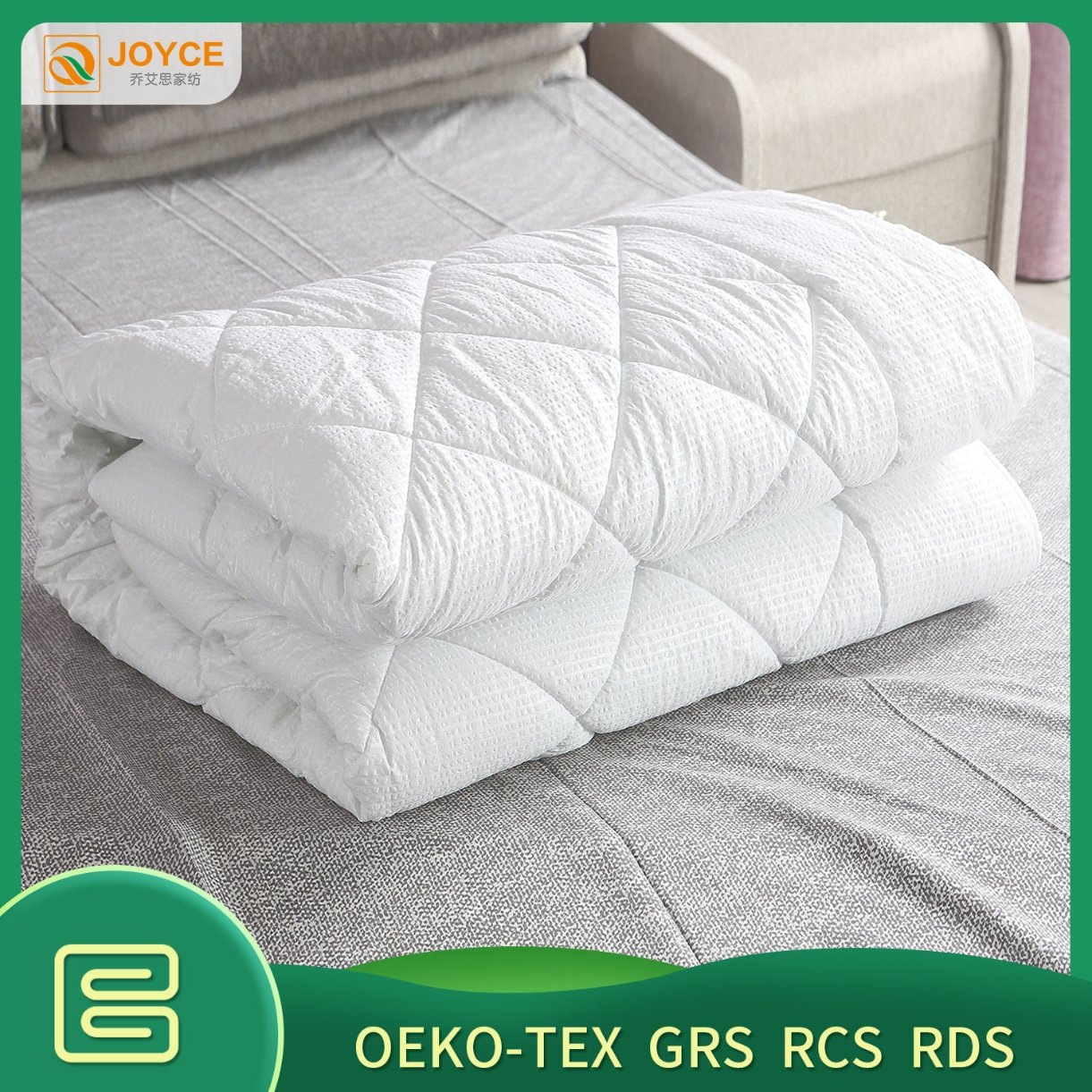Factory Directly Wholesales Seersuckers Comforter with Down-Alternative Infused