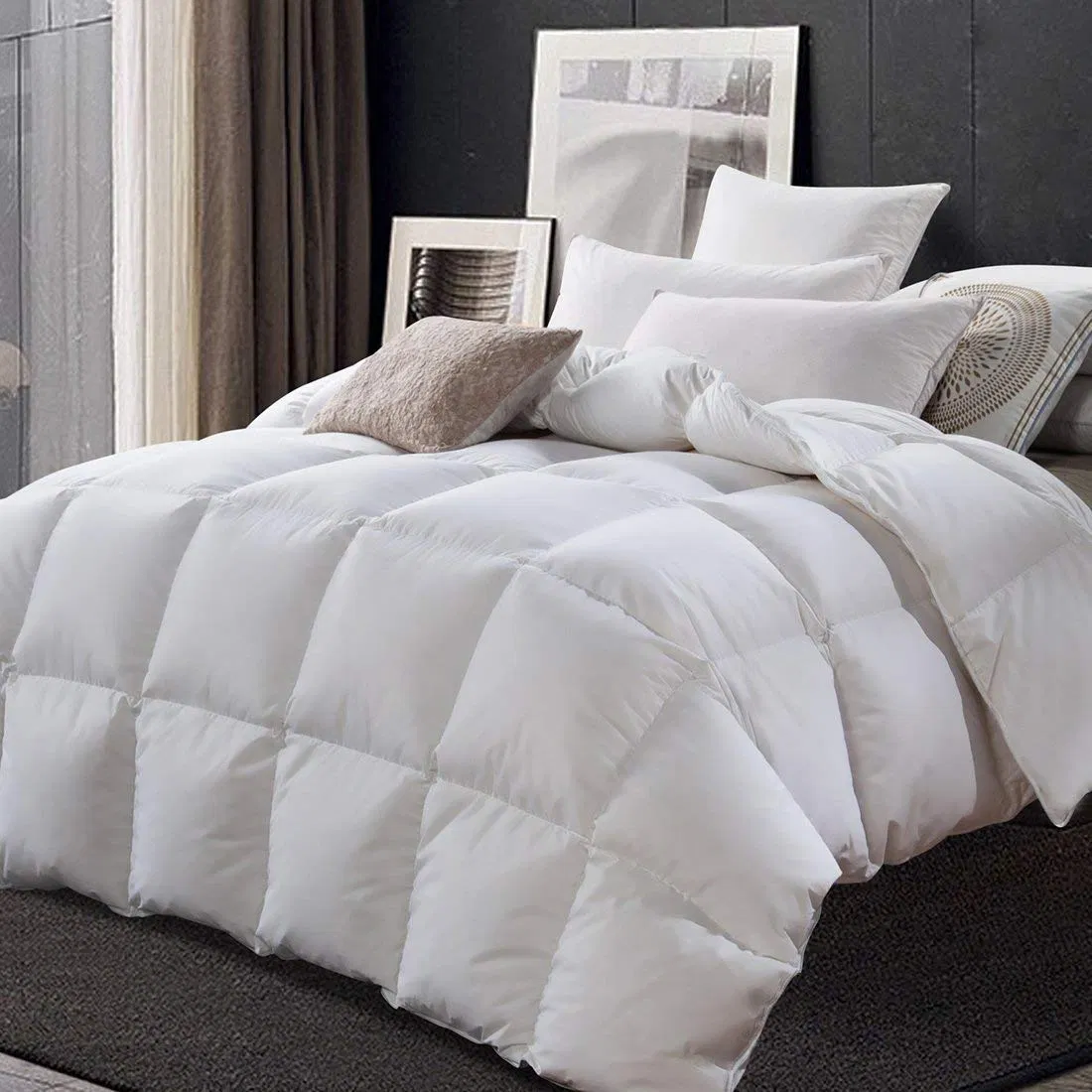 All Season Down Alternative Quilted Comforter Queen - Queen Duvet Insert with Corner Tabs