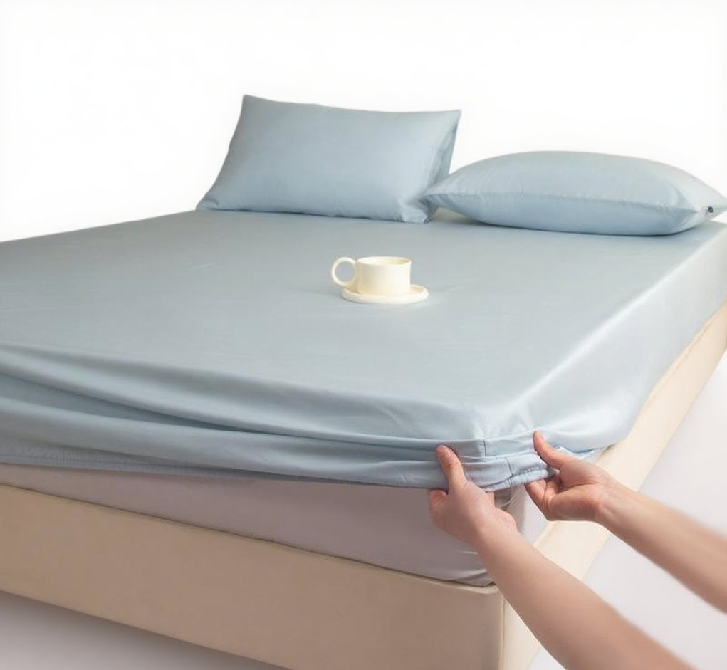 a-Class Lyocell Tencel Solid Color Cooling Brathable Bed Sheets and Pillowcase Home Textile