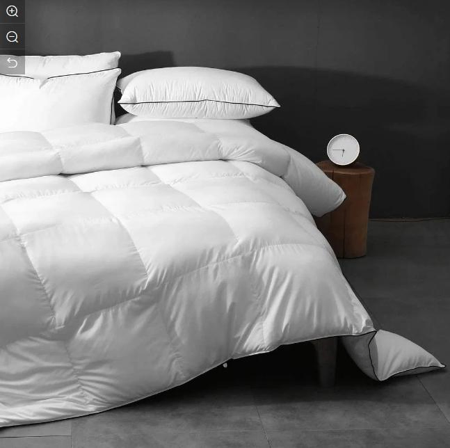 Luxury Hotel / Home Bedding White Washed RDS Goose / Duck Feather Down Duvet