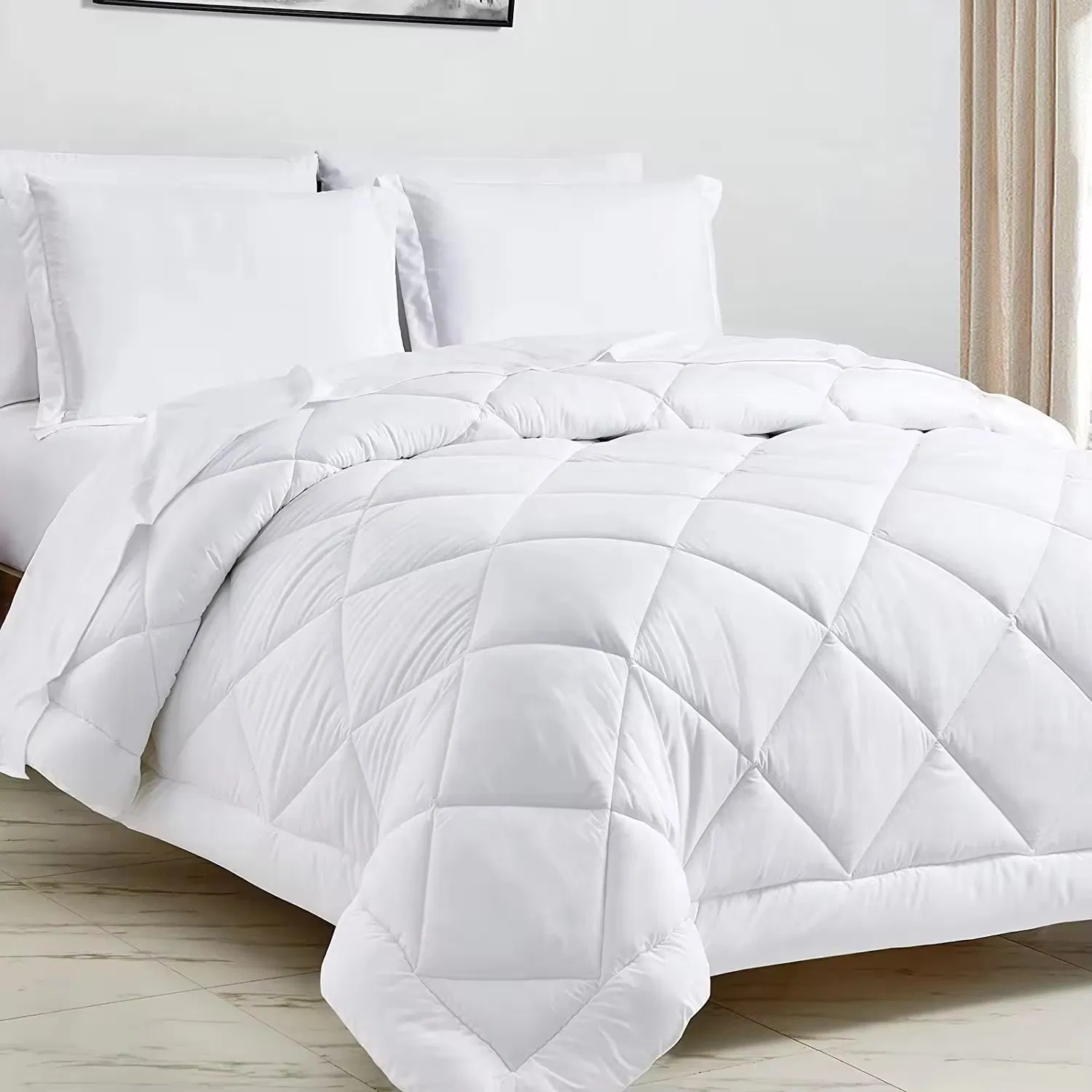 Microfiber Comforter, Duvet with Virgin Hollow Fiber Filling for Home Textile Bedding