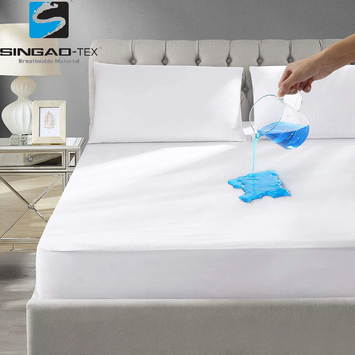 Comfortable Cotton Terry Hypoallergenic Waterproof Mattress Protector/Cover Breathable Noiseless Fitted Sheet- Protection Against Stains, Fluids, Dust Mites