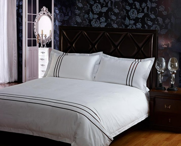 Hotel White Cotton Bedding Comforter Sets Queen King Size Luxury Bed Sheets Hotel Collection Bedding