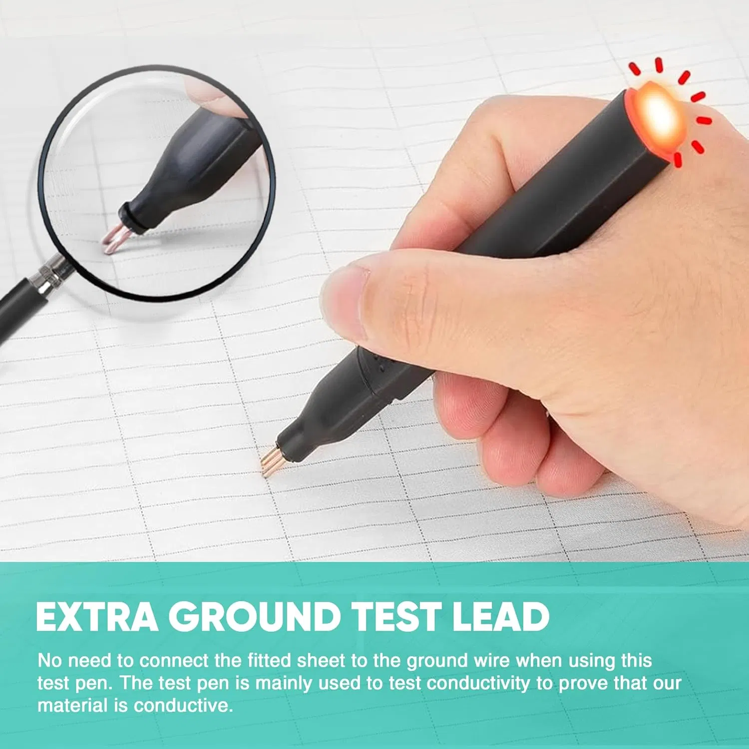 Organic Cotton+Silver Fiber Grounding Sheets, Bed Grounding Kit with Cord