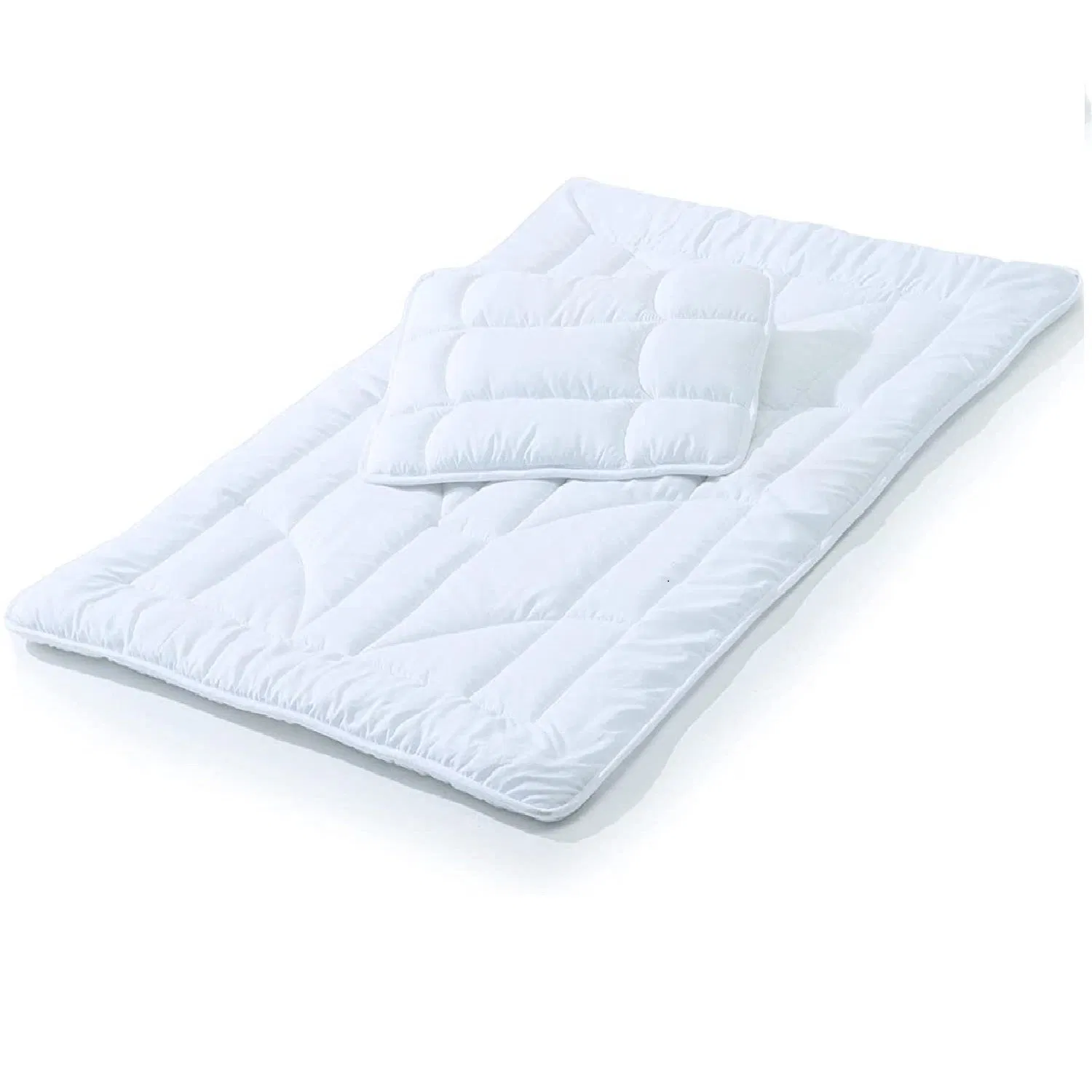 Kids Quilt Solid Color Duvet Inner and Pillow Bedding Bed Set