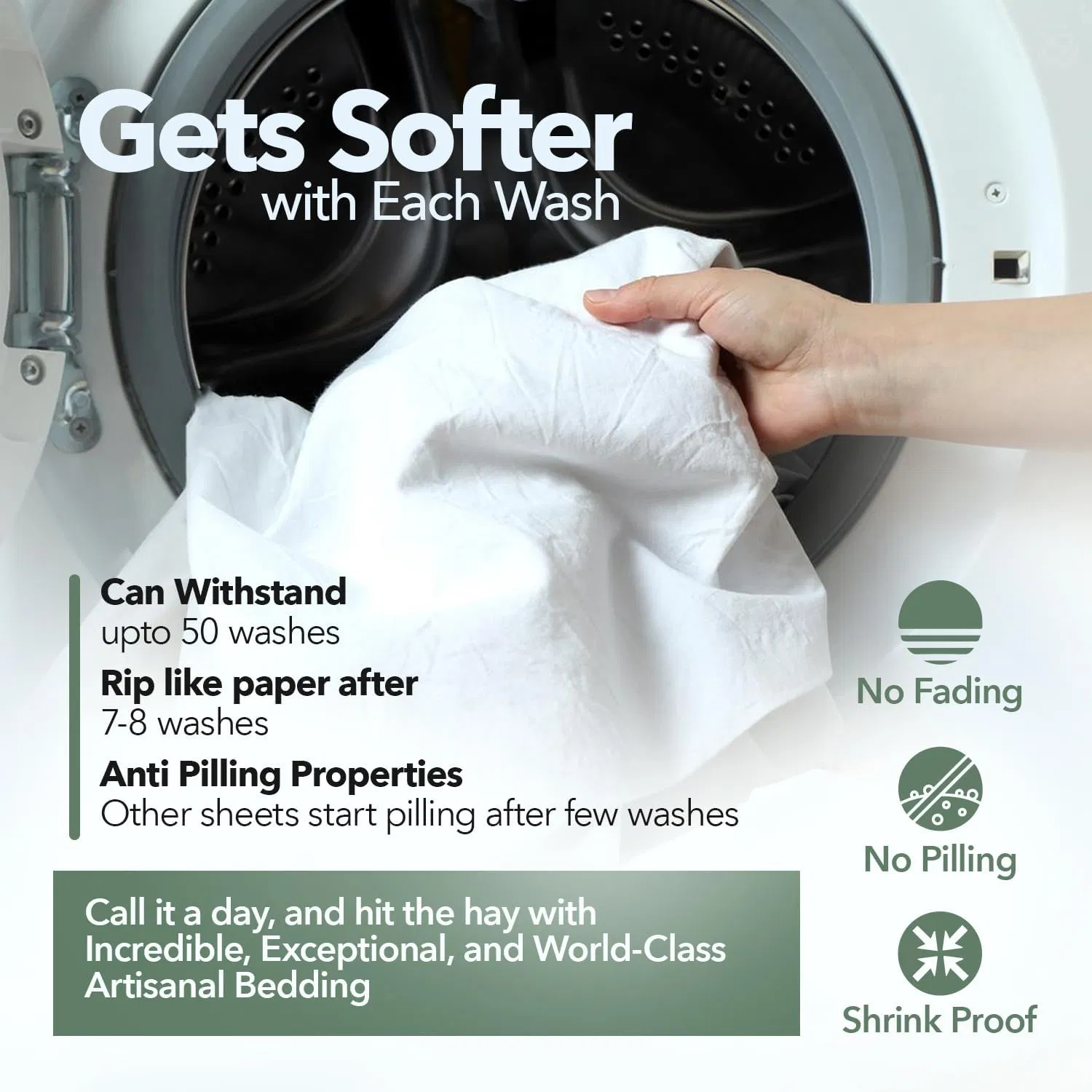 Luxurious 100% Organic Cotton King Size Cooling Sheets