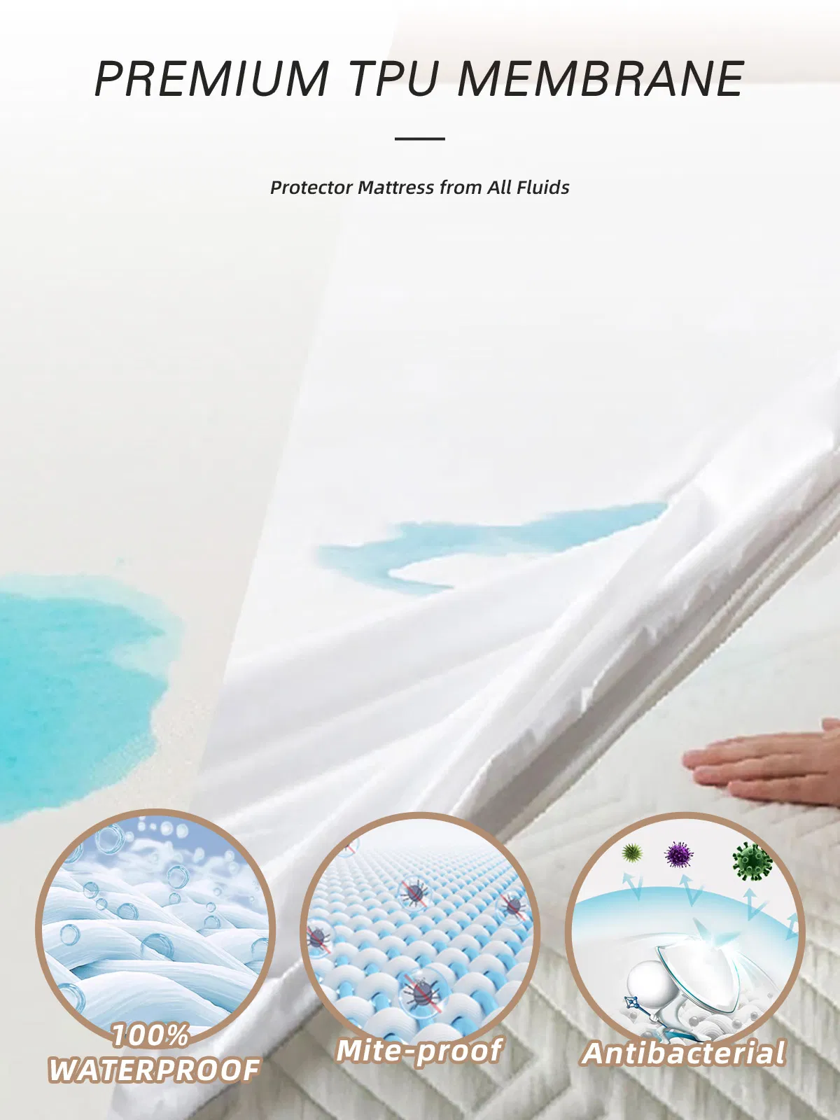 Microfiber Fitted Bed Cover Mattress Protector Fitted Sheet