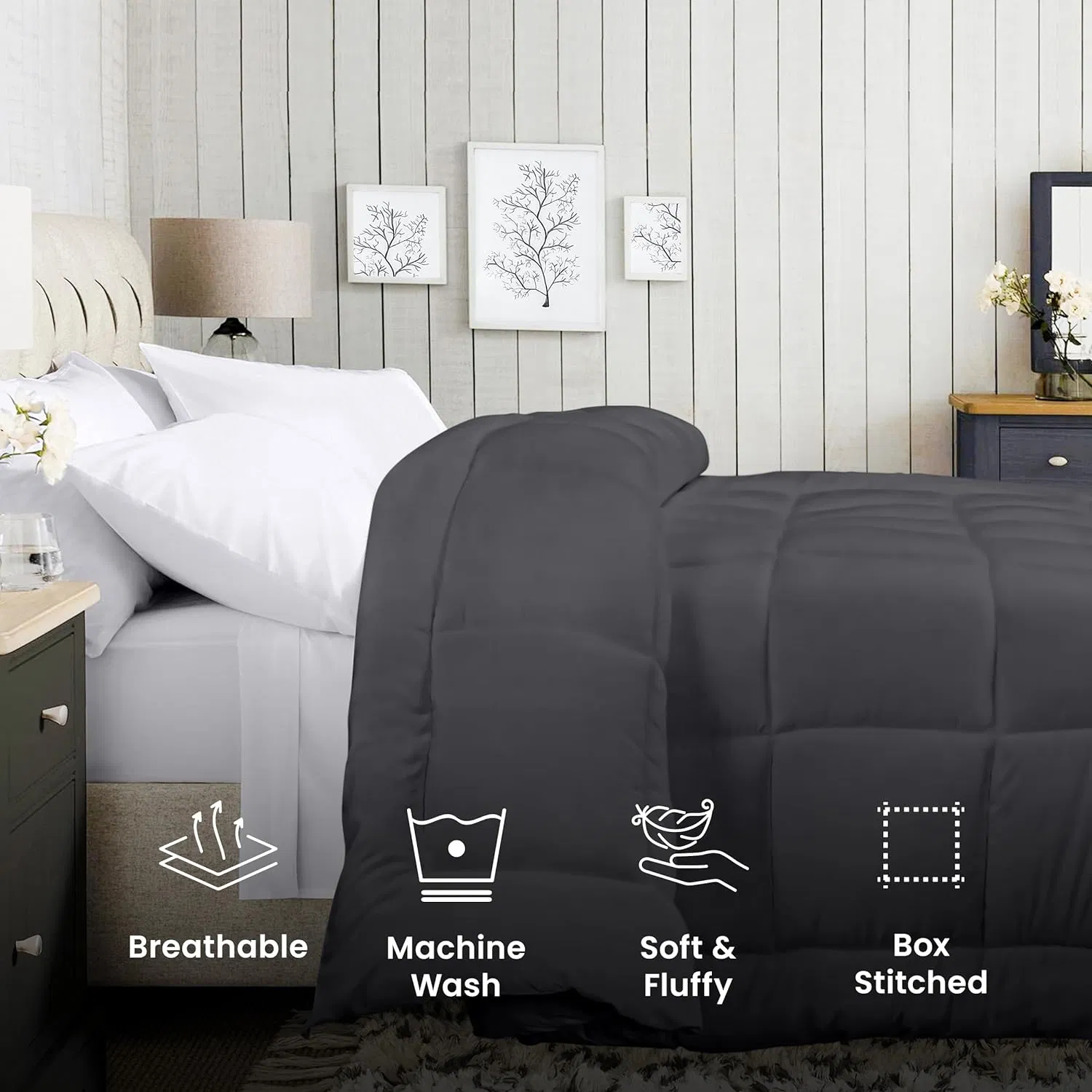 Luxurious All-Season King Size Down Alternative Duvet Insert