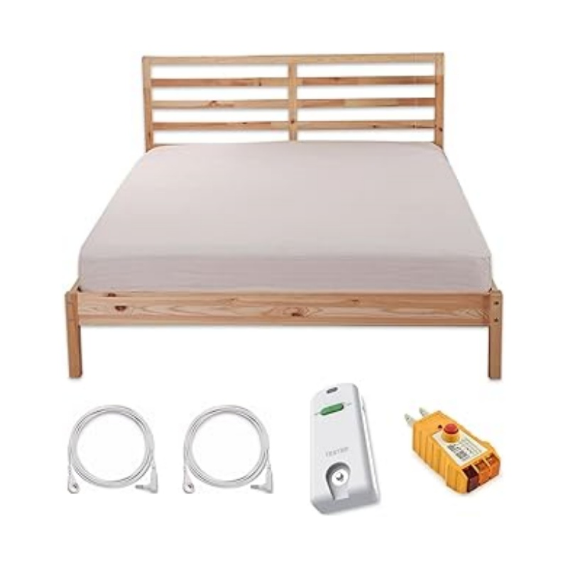 Natural Healthy Grounding Sheet Silver Fiber &amp; Organic Cotton- Conductive with Grounding Cord for Good Sleep