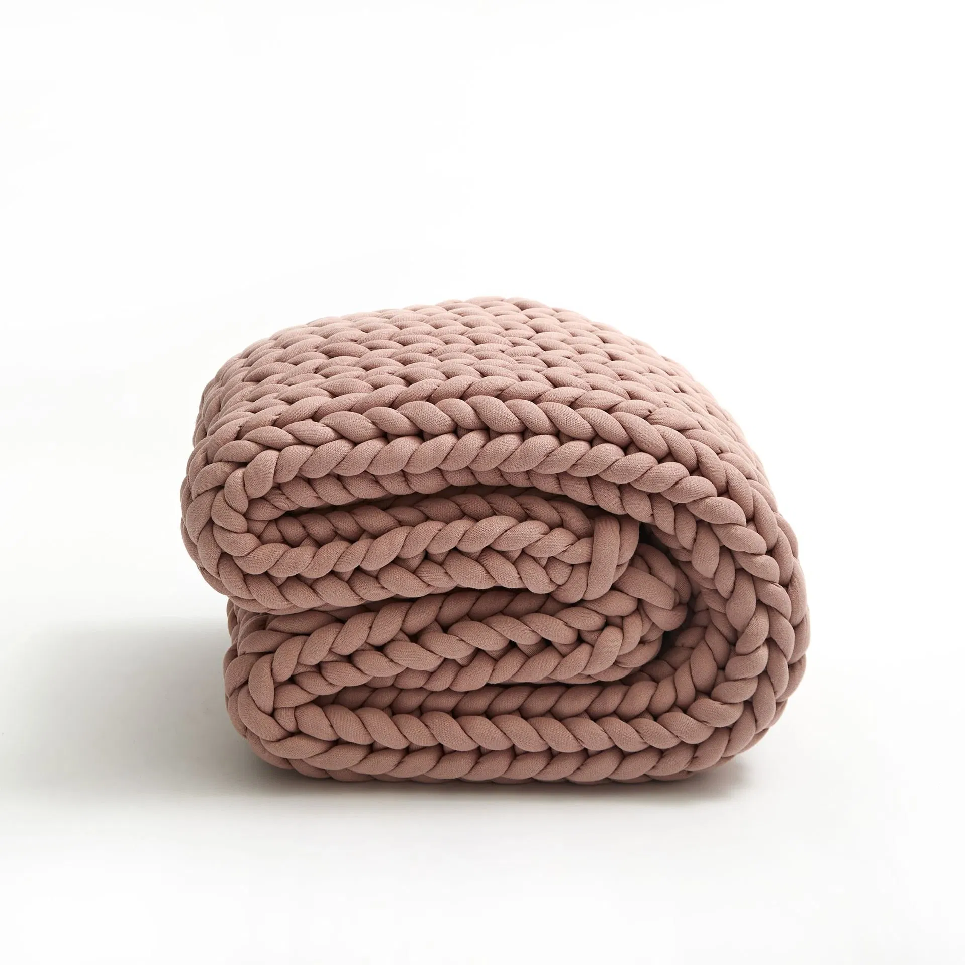 Factory Directly Supply Custom Size Super Soft Handmade Chunky Knit Weighted Throw Blanket