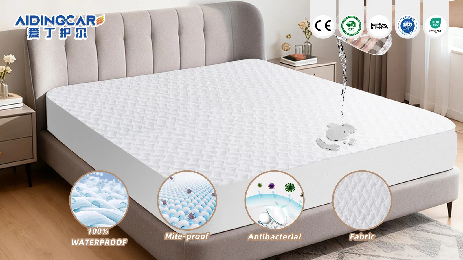 Microfiber Fitted Bed Cover Banner