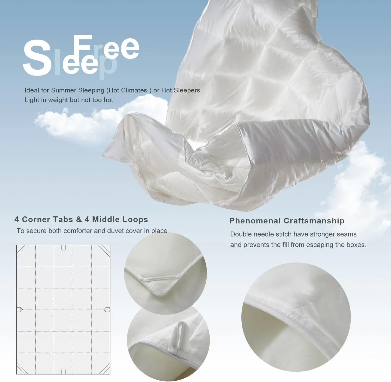 Pure Cotton Down Duvet Customizable Size Fashionable Warm Comfortable Down Duvet