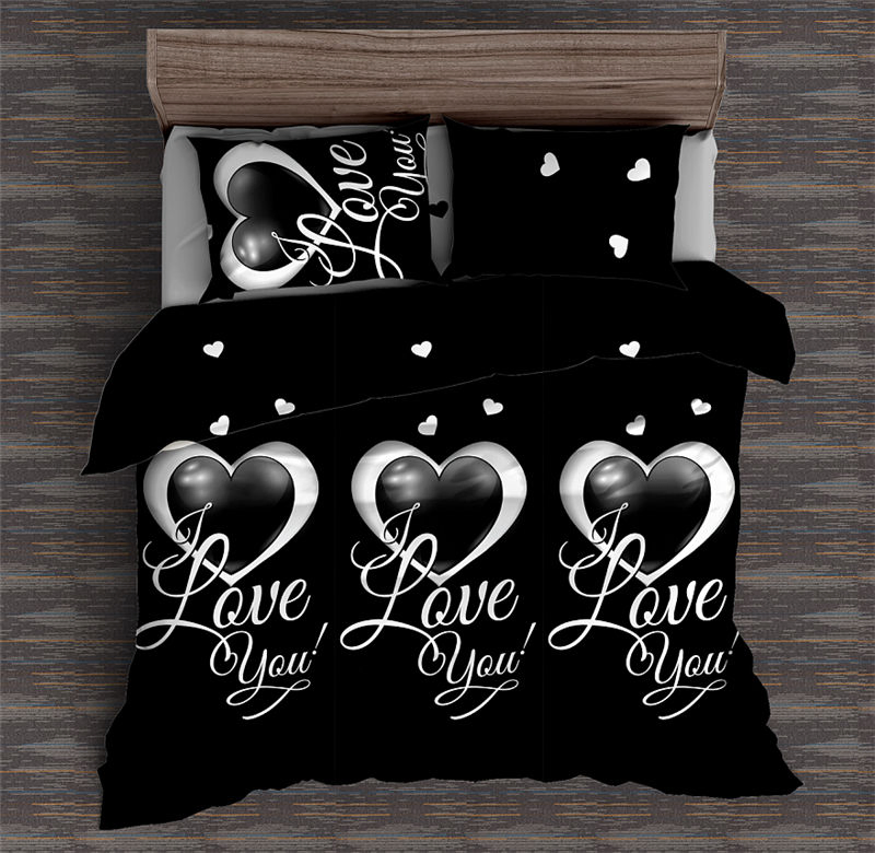 Wishing Heart Luxury Bed Set Twin Full Queen King Size Bedding Set for Adult Kids