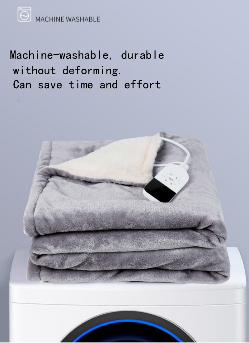 Custom 54X73 Inch King Size Flannel Heated Electric Blanket Wearable Wearable for Body Application for Winter