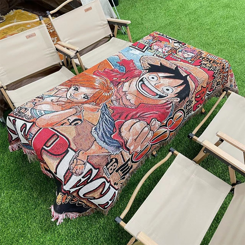 Anime Tapestry Fabric Low MOQ Custom Anime Throw Tapestry Blanket for Bed Blanket