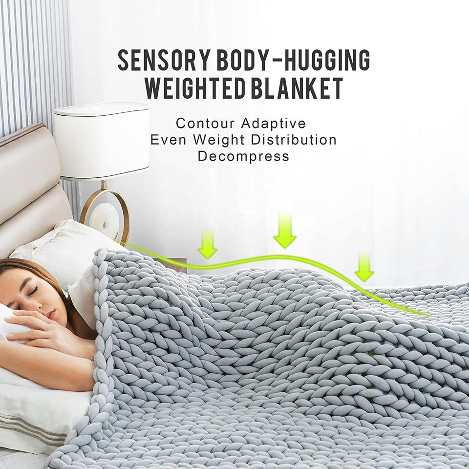 Luxury Super Thick Warm Cozy No Shedding Braided Cable Knit Winter Blanket Chunky Knitted Throw Heavy Weighted Blanket