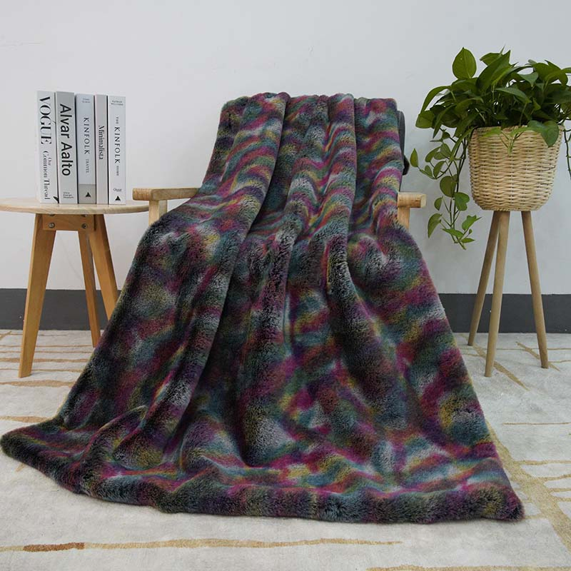 Fake Fur Blanket of Print Bedding Cover Throw Weighted