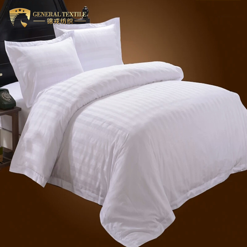 Hotel Collection Full Size White Embroidered Hotel Cotton Bedding (JRD052)
