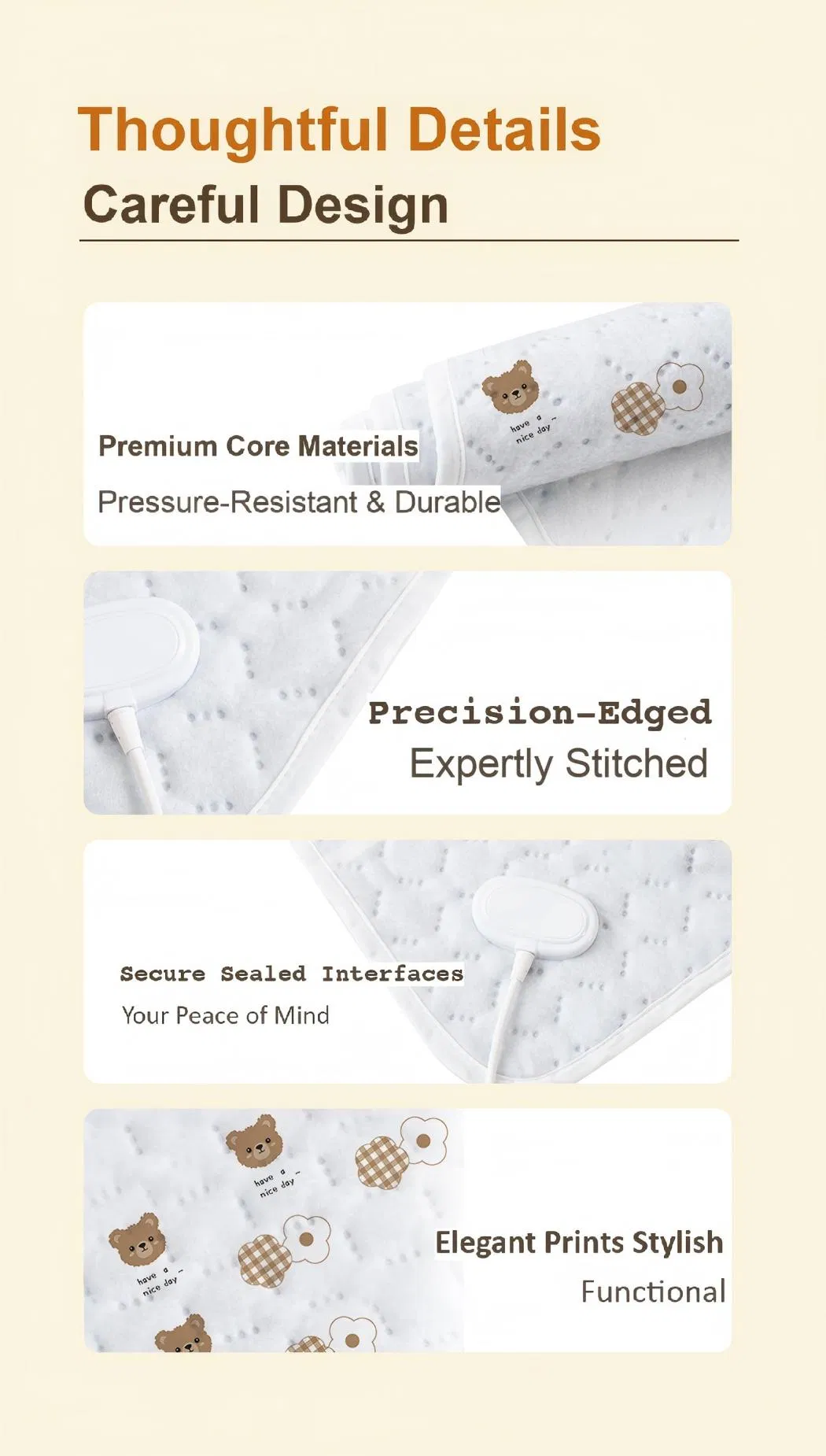 High Efficiency Heated Electric Blanket with Overheat Protection, Comfortable Infrared Blanket Mattress Heater