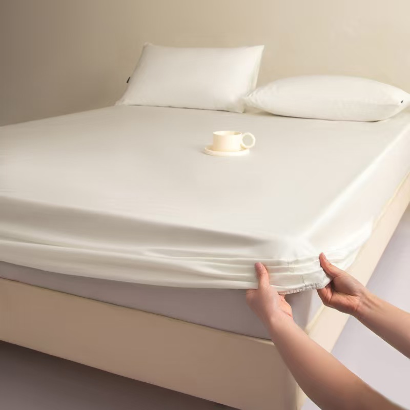 a-Class Lyocell Tencel Solid Color Cooling Brathable Bed Sheets and Pillowcase Home Textile