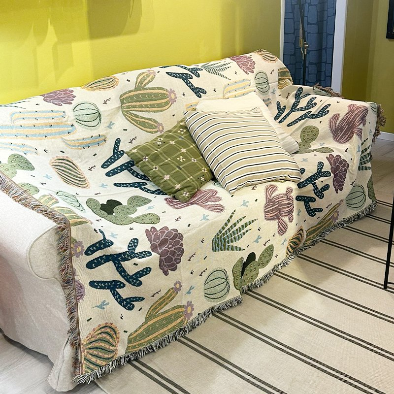 Quick Customization Jacquard Throw Blanket Hippie Tapestry Woven Blanket Picnic Camping Rug Slipcover