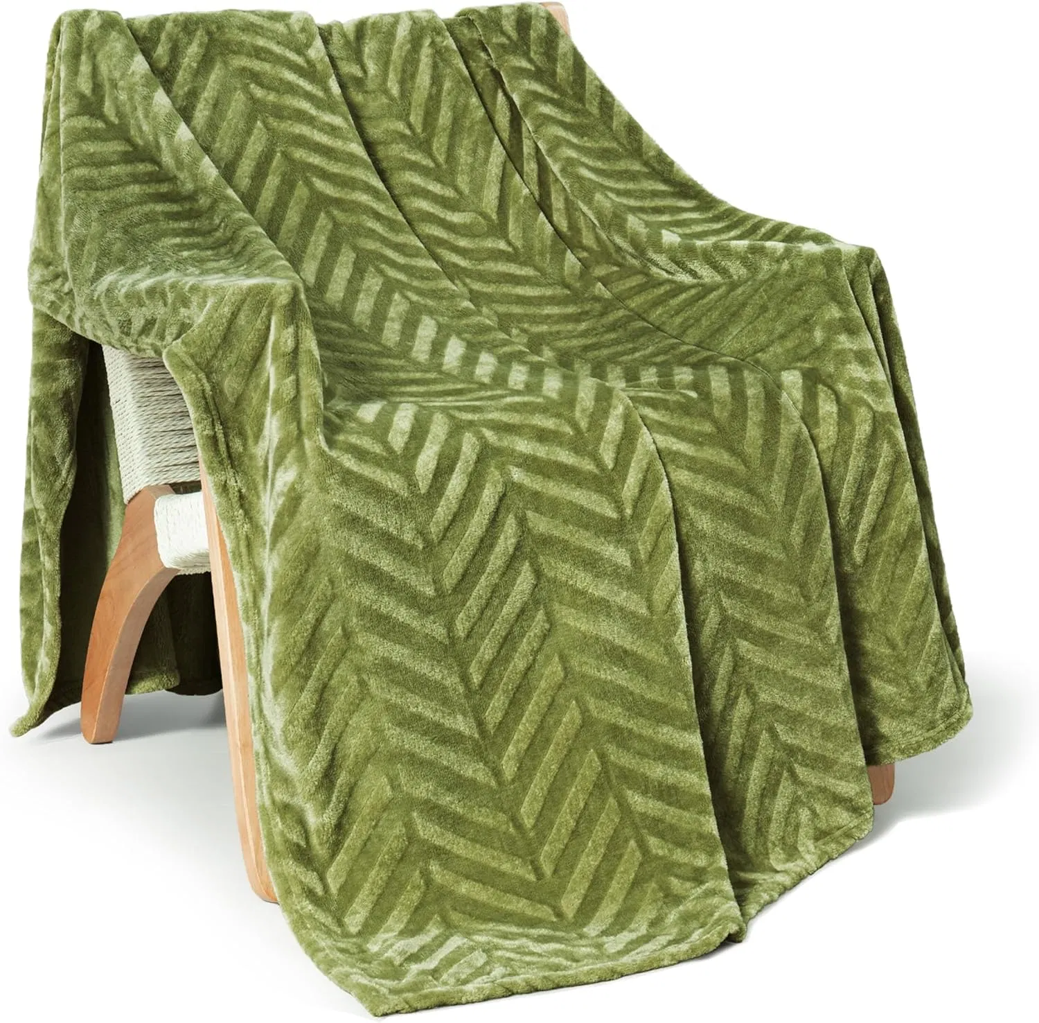 Cozy Brushed Floral Fleece Blanket for Home and Travel