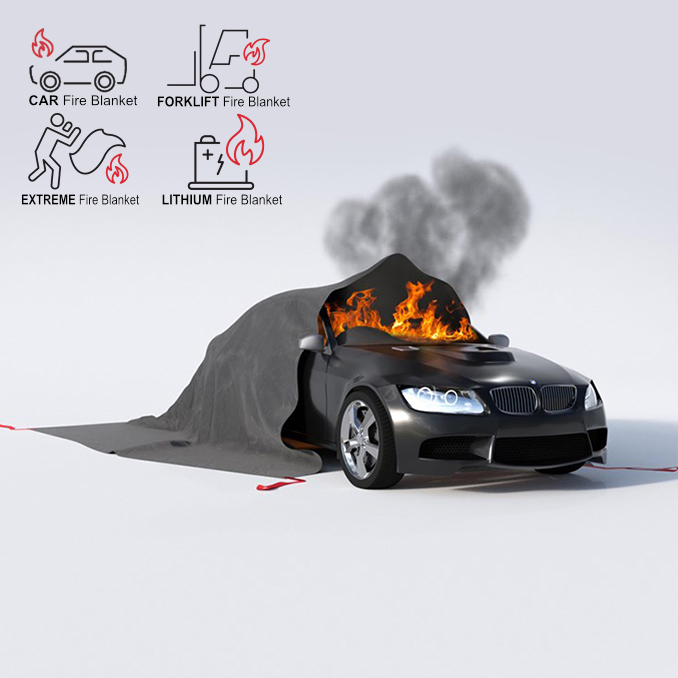 20X 30FT Fireproof Extinguisher Electric Blanket for Car or Fuel Vehicle Accidents