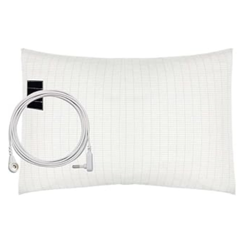 White Grounding Sheet with Grounding Cord, Grounding Sheets with Organic Cotton Conductive Silver Fiber, Grounding Improve Sleep