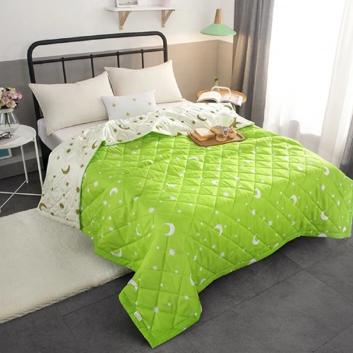 Vibrant Color Design with Lightweight Filling Printed Summer Microfiber Quilt