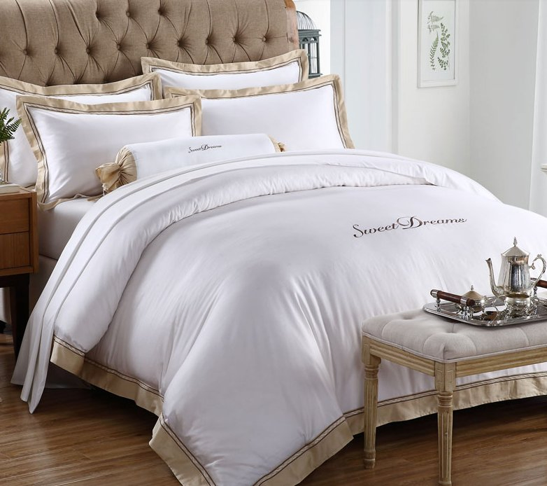 Good Price Custom King Queen Size 5 Star Hotel Comforter 100% Cotton Bedsheet Jacquard Embroidery Luxury Hotel Bedding Set From Nantong Home Textile
