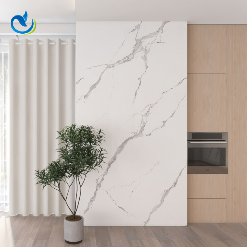 Arris High Glossy Waterproof Wall Panel Carbon Crystal Board WPC Bamboo Charcoal Fiber Flexible PVC UV Marble Sheet