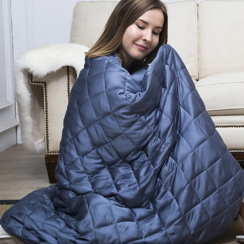 Comfortable Premium Glass Beads Filling Heavy Blanket Healthy Sleep Weighted Blanket