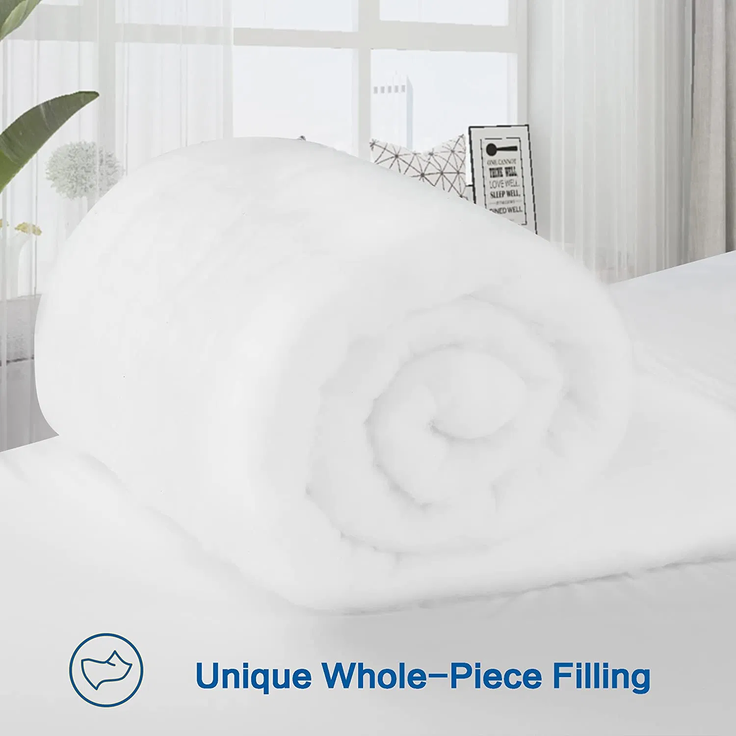 Lightweight Super Soft Brushed Microfiber Summer Duvet Insert, Down Alternative Comforter, Customized Box Pattern Design Polyester Bed Quilt Inner