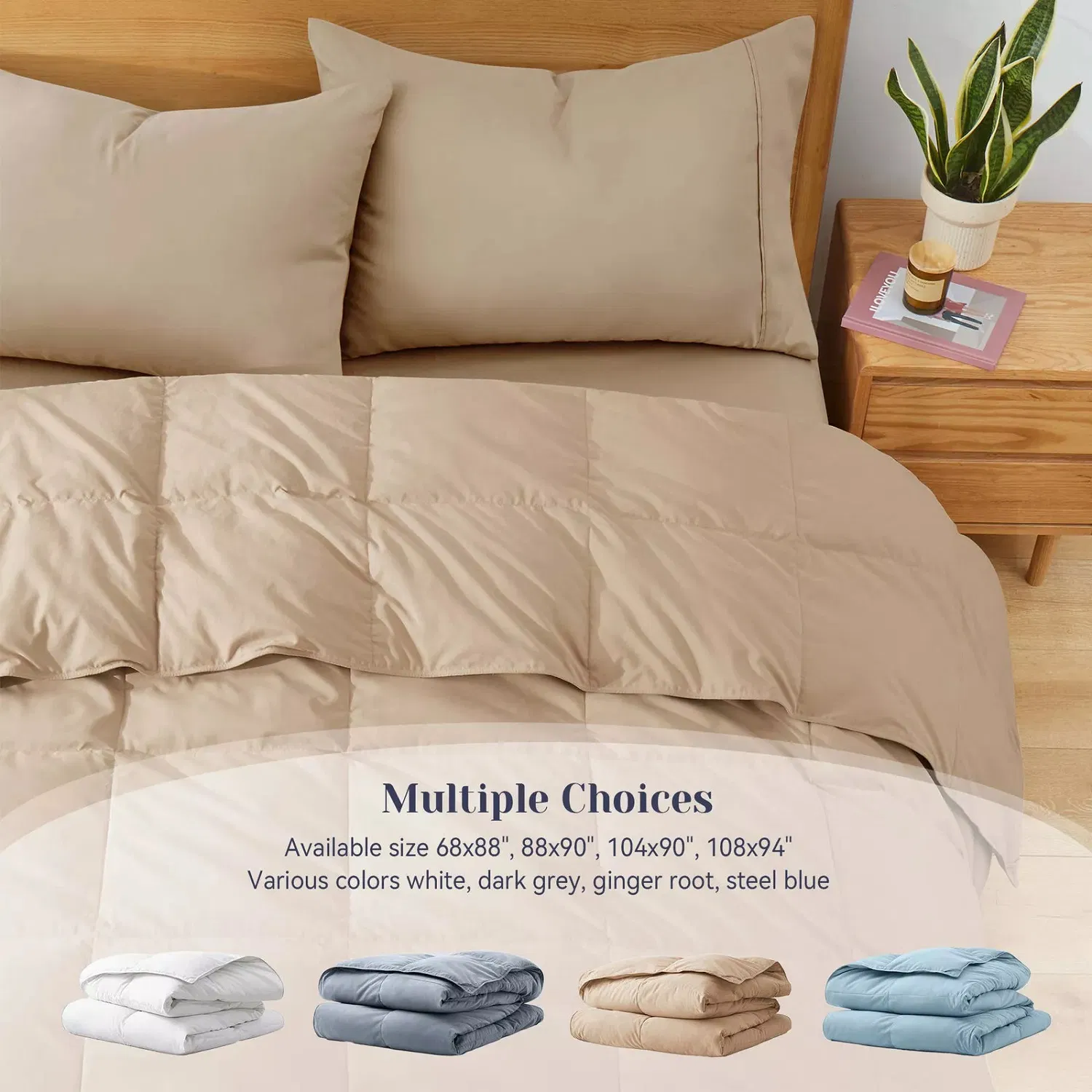 Hollow Fiber Bedding Quilt, Duvet, China Fabricated for Allergy Sensitivities