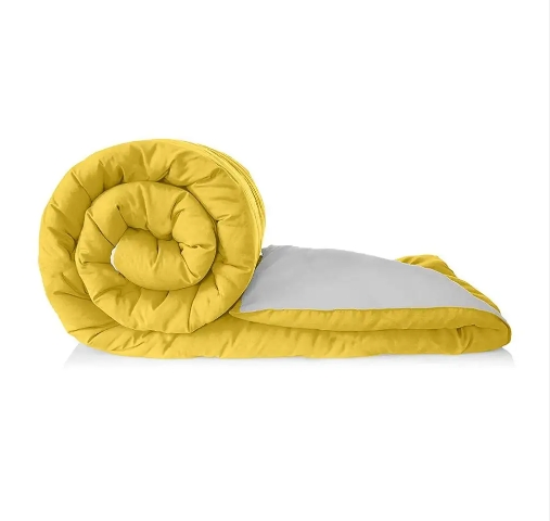 All-Season Bedding Reversible Down Feather Box Quilted Comforter Microfiber Duvet