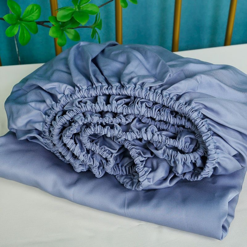 Best Selling 2023 Natural Queen Size Breathable Vegan Silk Bed Sheet Eco-Friendly Silky Eucalyptus Lyocell Bed Fitted Sheet with 18" Deep Pocket