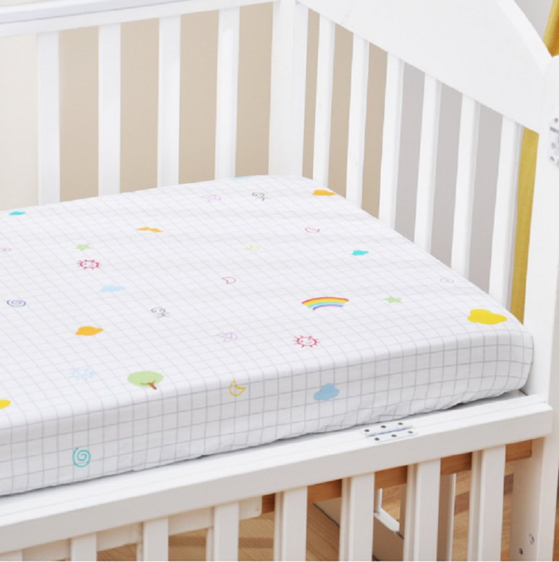 Custom Fitted Cradle Bassinet Crib Rectangle Sheet Cover Newborn Cot Printed Pattern Sheets Baby Crib Sheet