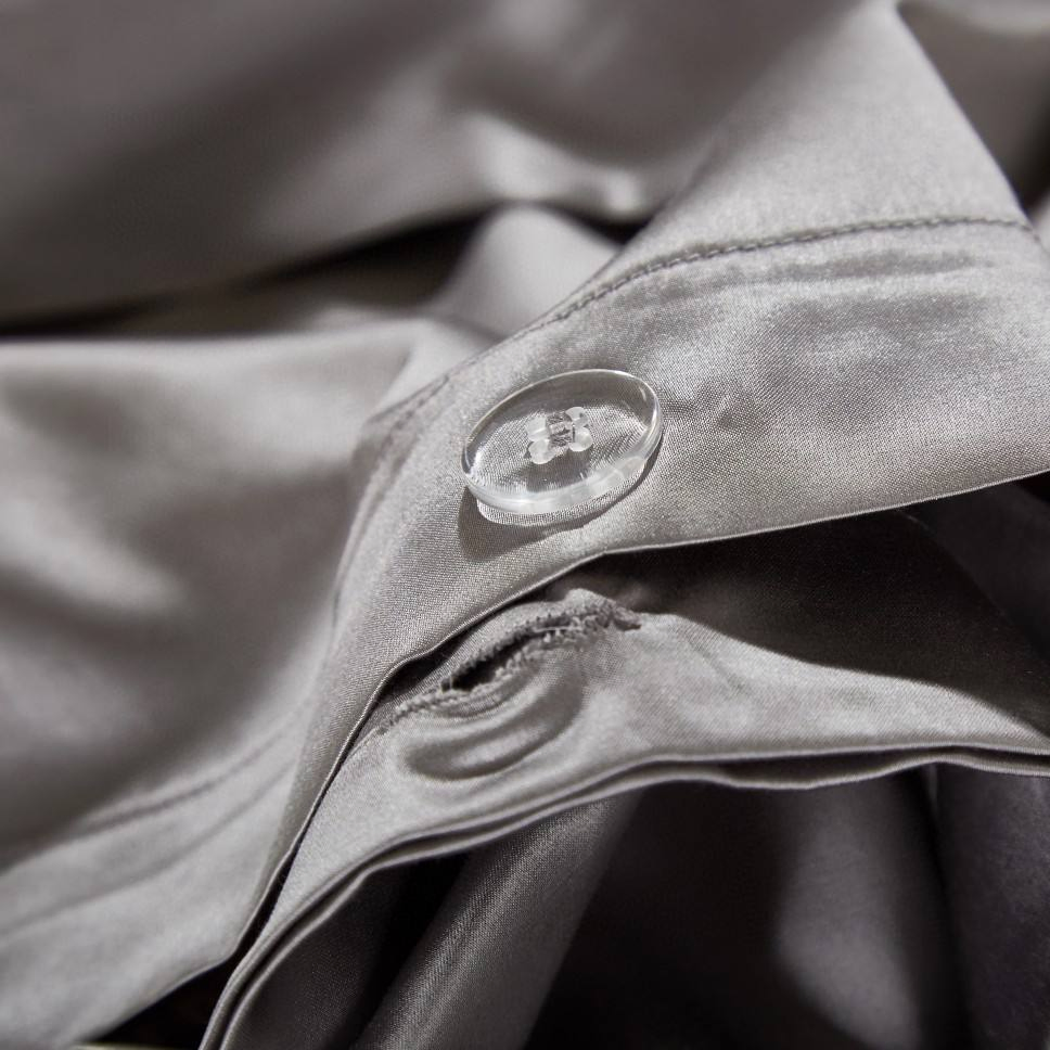 Top Luxury Royal Home Textile Grey Yarn-Dyed Comforter Quilt 100% Mulberry Silk Duvet Cover Four-Piece Coverlets King Size Bed Flat Sheet Pillowcase Bedding Set