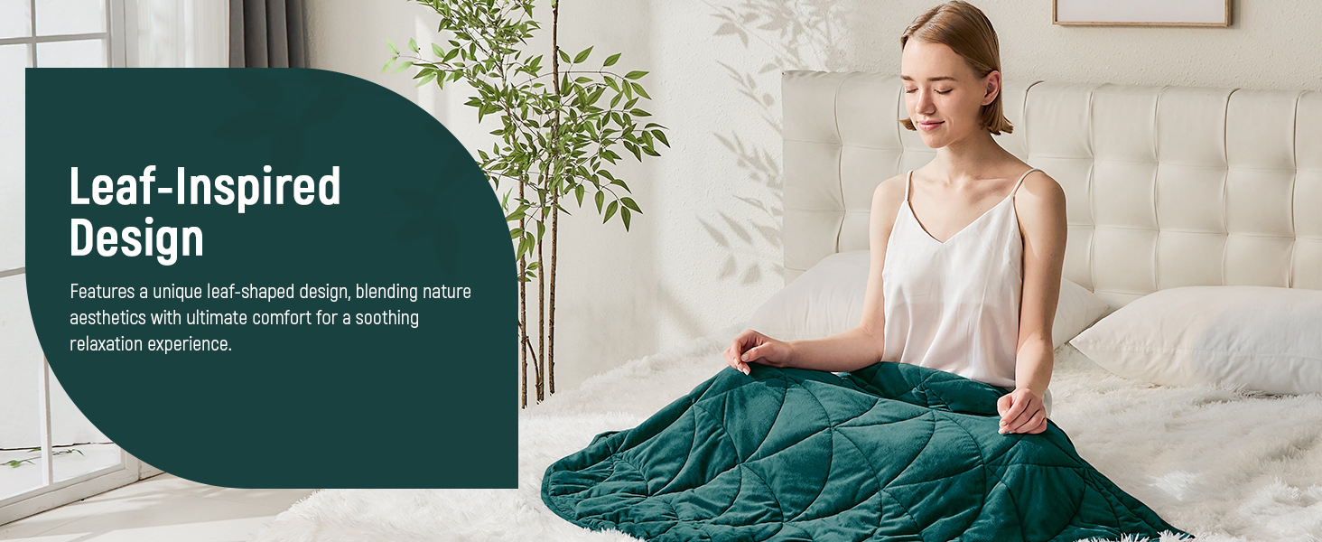 Weighted Lap Blanket 7lbs for Adult, Perfect for Relaxation, Lounging, Napping, Sleeping &amp; Travel, Luxury Minky Weighted Body Blanket, Weighted Throw Blanket