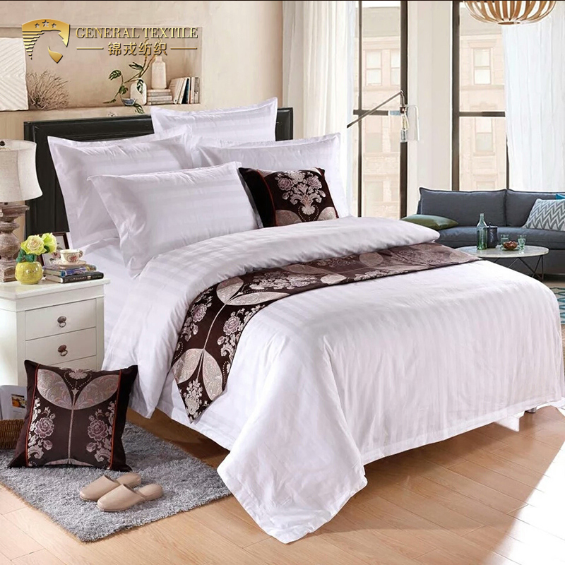 Factory Sale 100% Cotton 300tc White Hotel Fitted Sheet (JRD142)