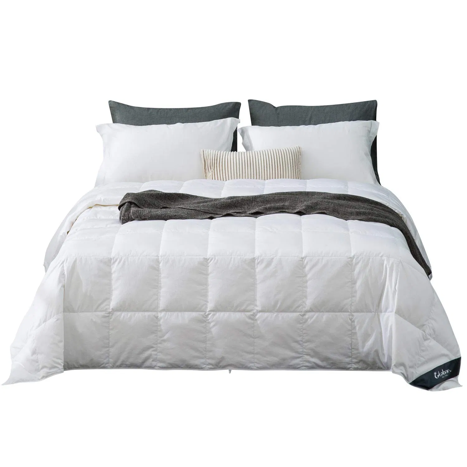 Oversize Queen Comforter Winter Summer Soft Quilted Down Alternative Duvet Insert Corner Tabs
