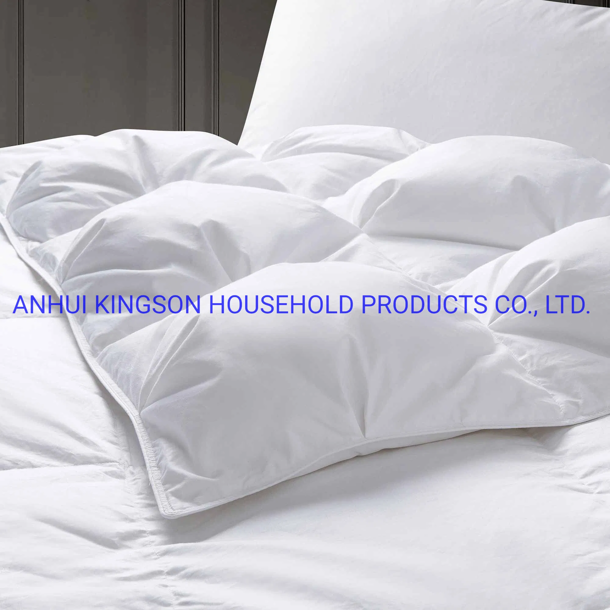 Luxurious White Goose Down Comforter King Size Duvet Insert All Seasons Solid White Hypo-Allergenic