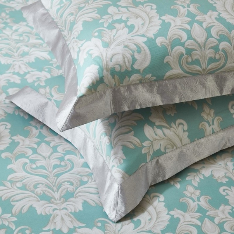 Three-Piece Bedding Sheet Set Home Textile Pure Bamboo Fiber Soft Cooling Mat Bed Sheets with Reactive Printing