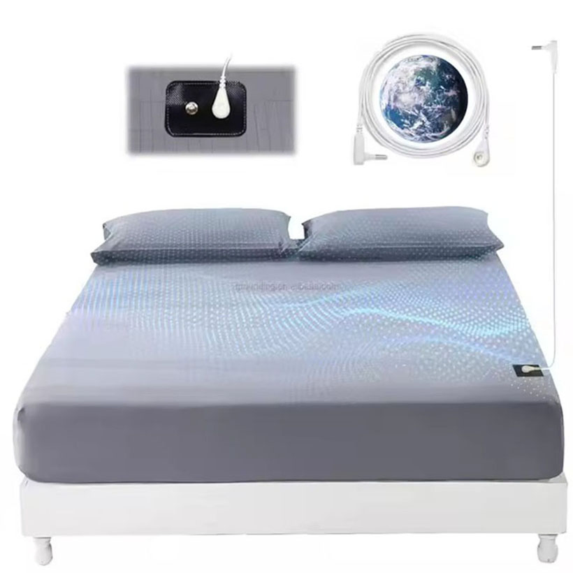 Organic Cotton Queen/King Size Grounding Sheets for Earthing Fitted 10% Silver