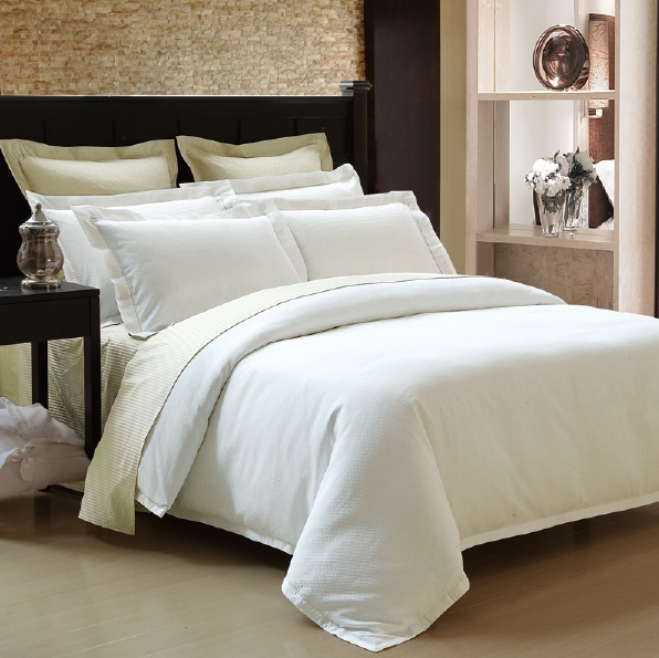 Hotel White Cotton Bedding Comforter Sets Queen King Size Luxury Bed Sheets Hotel Collection Bedding