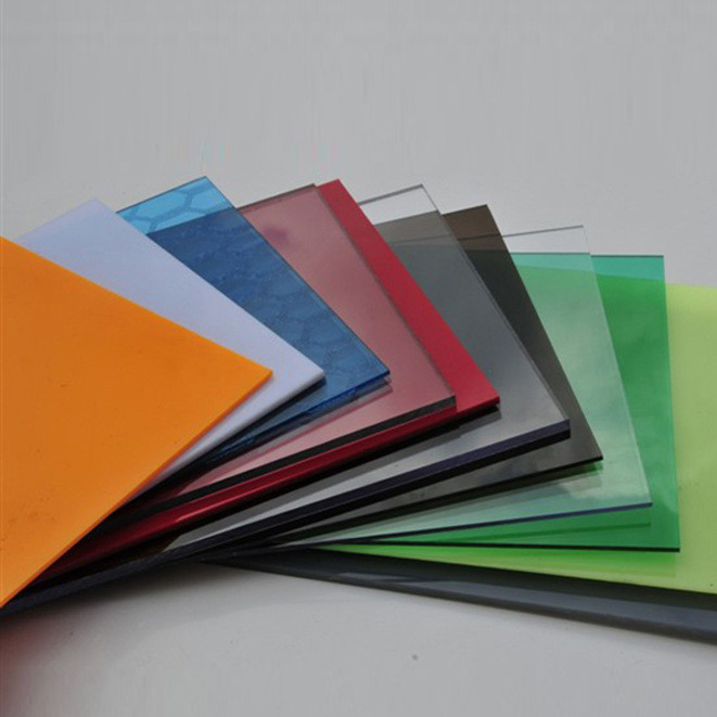 Colorful PC Roofing Sheet Plastic Solid Flat Polycarbonate Sheet