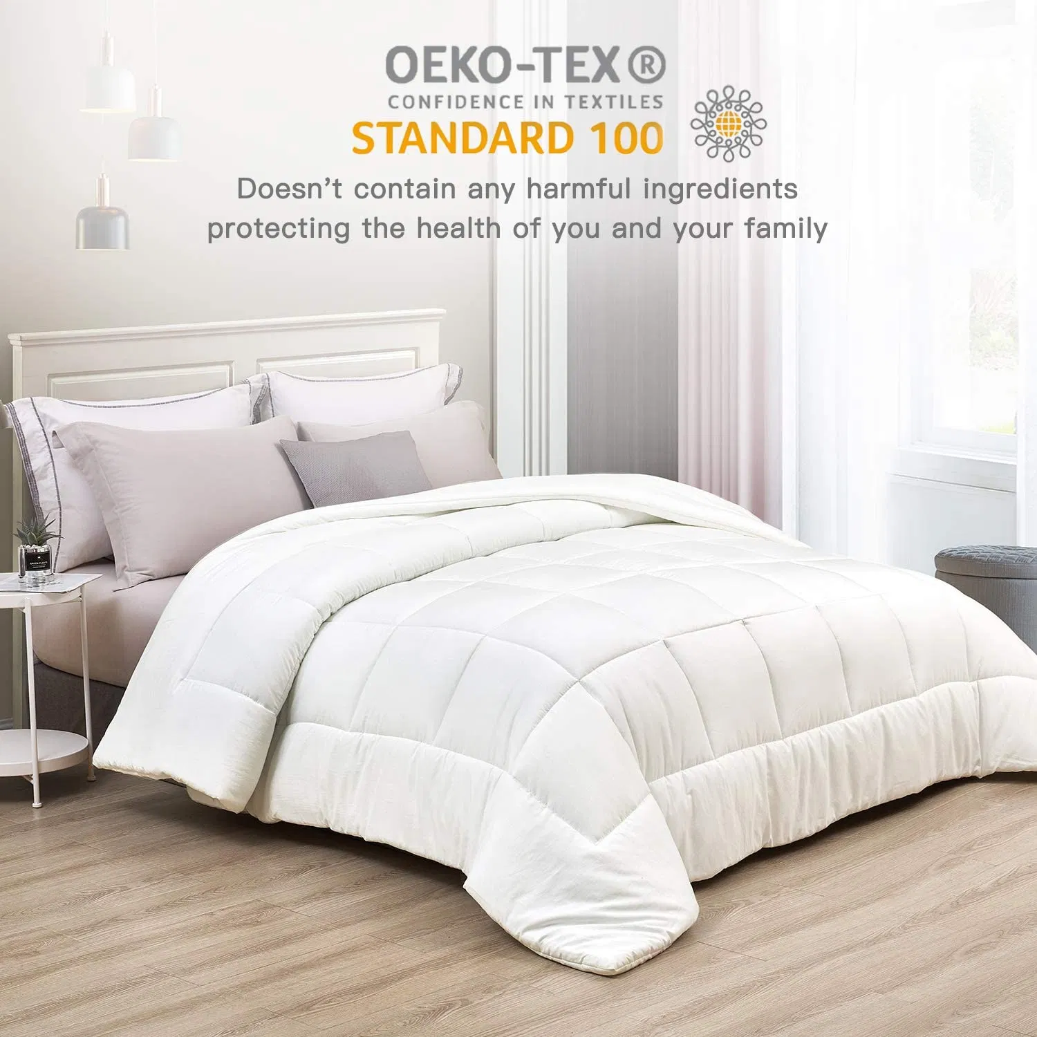 Hollow Fiber Bedding Quilt, Duvet, China Fabricated for Allergy Sensitivities